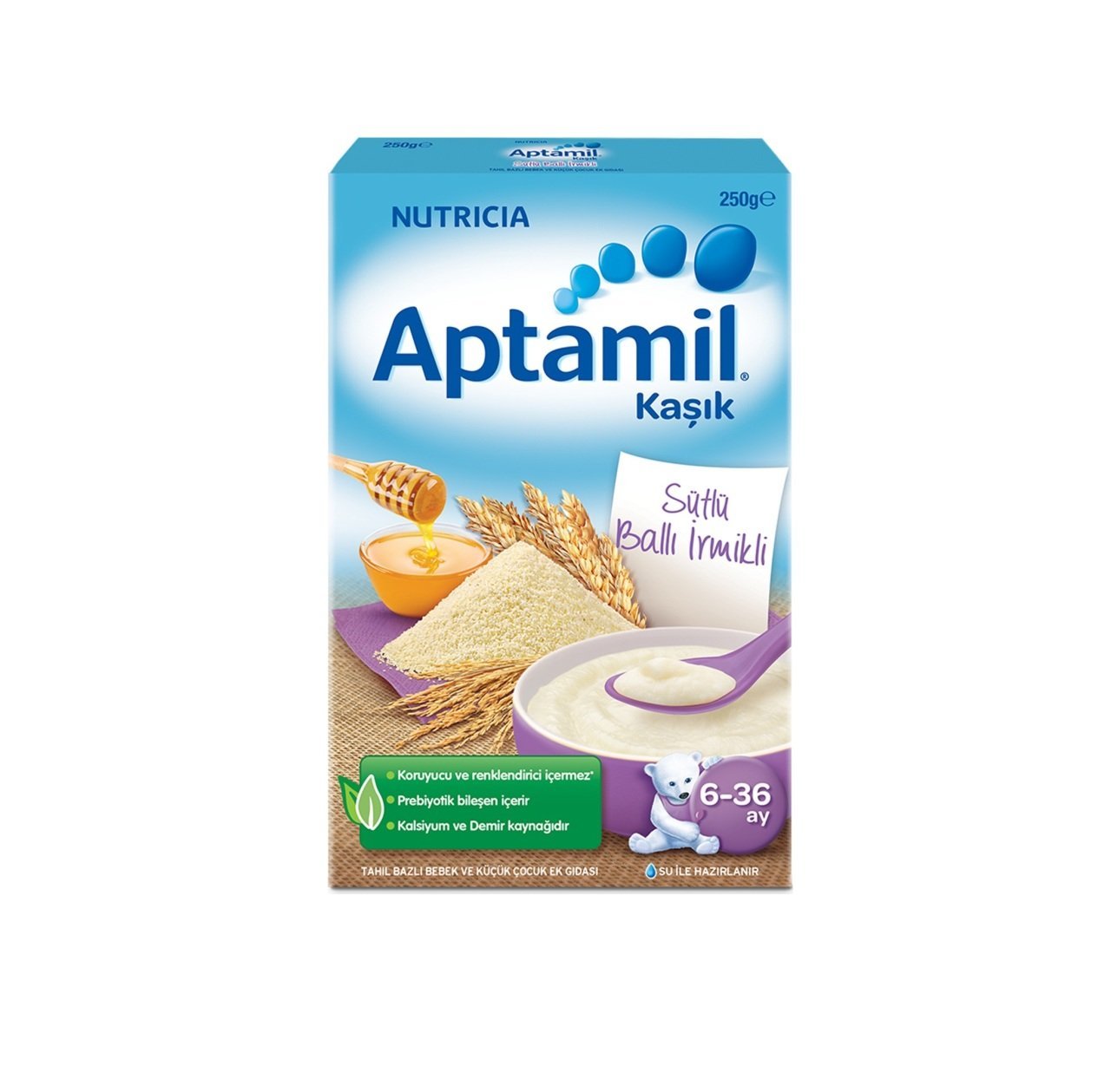 MİLUPA K.APTAMİL 250G SÜTLÜ BAL.İRMİKLİ 1*7