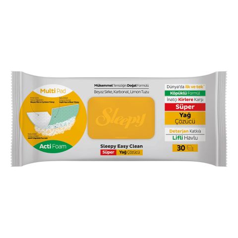 SLEEPY YÜZEY TEM.HAVL.30LU YAĞ ÇÖZÜCÜ BEYAZ SİRKE 1*12