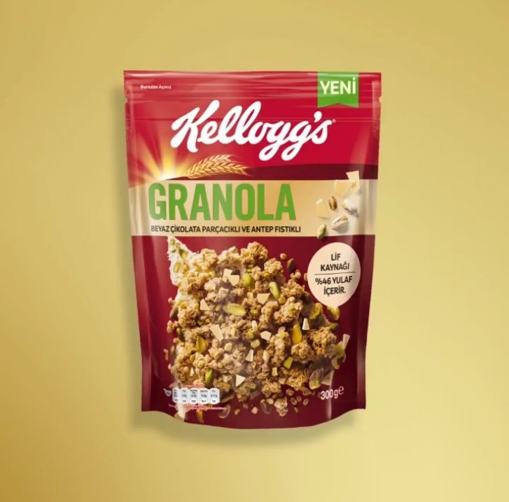 ÜLKER KAHV.KELLOGS GRANOLA  BYZ.ÇİK.PARÇ.&ANTEP FIS.300GR 2714-44