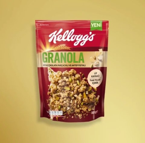 ÜLKER KAHV.KELLOGS GRANOLA  BYZ.ÇİK.PARÇ.&ANTEP FIS.300GR 2714-44