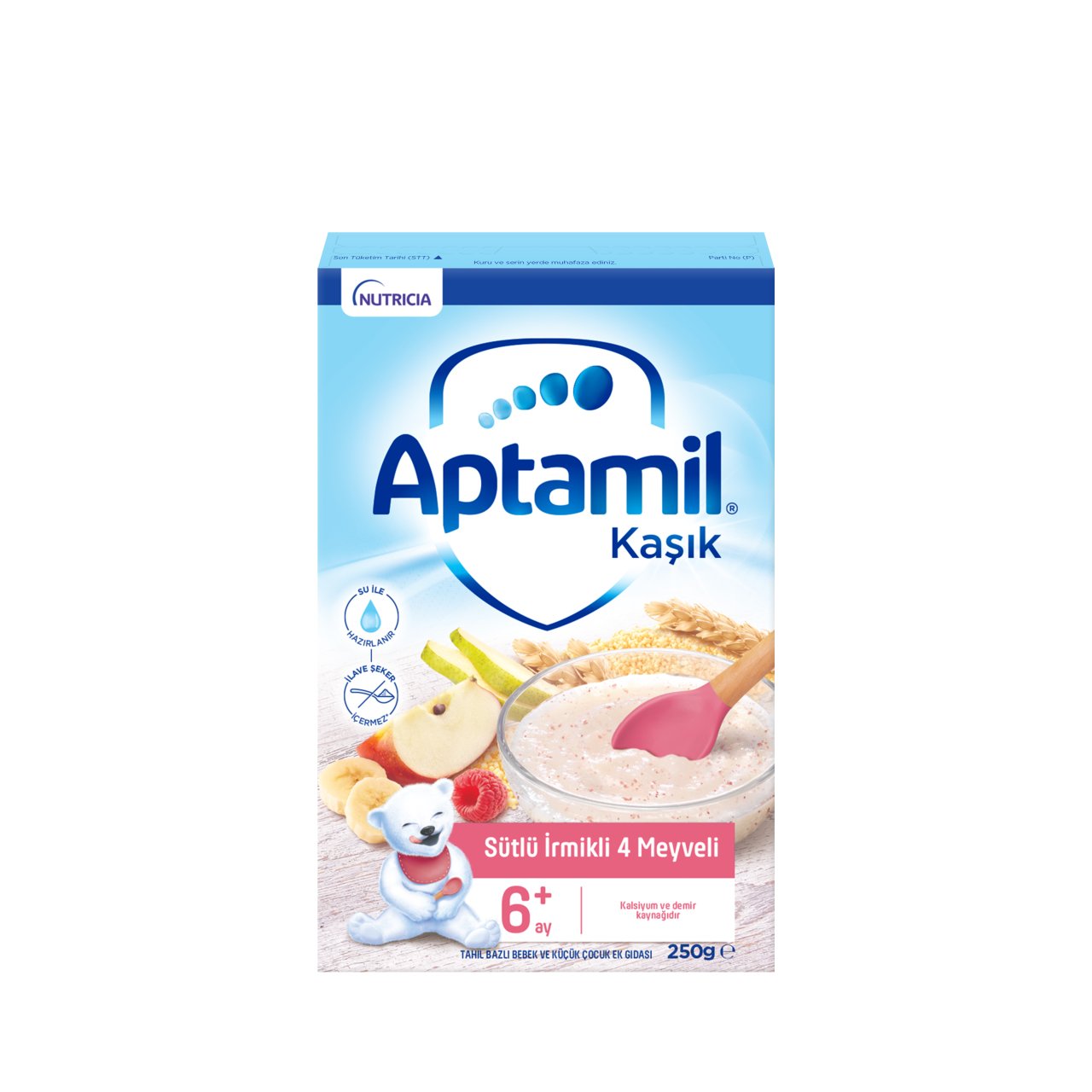 MİLUPA K.APTAMİL 250G SÜTLÜ İRMİK 4MEYVE  1*7