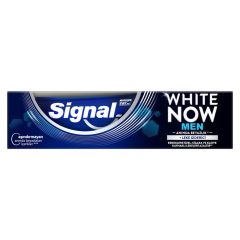 SİGNAL DİŞ MACUNU 75ML W.NOW MEN ANINDA BEYAZ+LEKE GİDERİCİ 1*24
