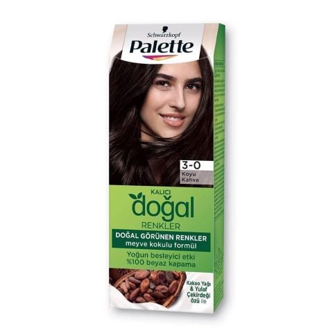 PALETTE DOĞAL RENK 3-0 KOYU KAHVE KAKAO YAĞI& YULAF ÇEK.ÖZÜ 1*10