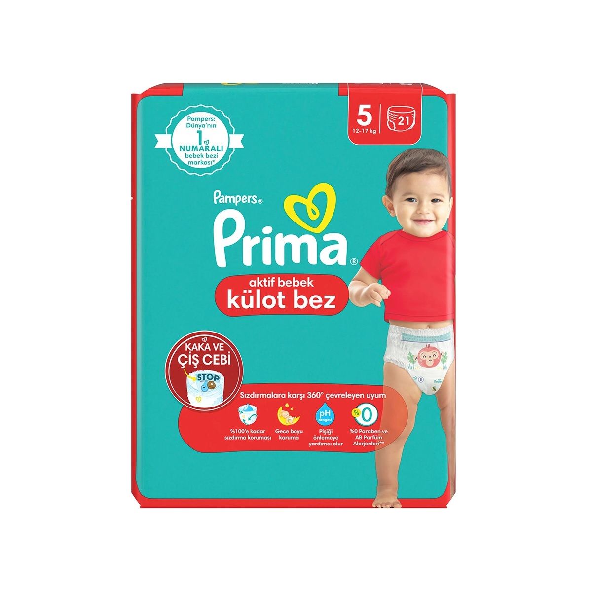 PRİMA KÜLOT BEZ 5JUNİOR 12-17KG 21'Lİ 1*8