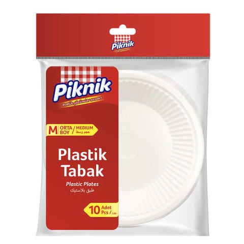 PİKNİK TABAK 10'LU PLASTİK ORTA 1493-P 1*120