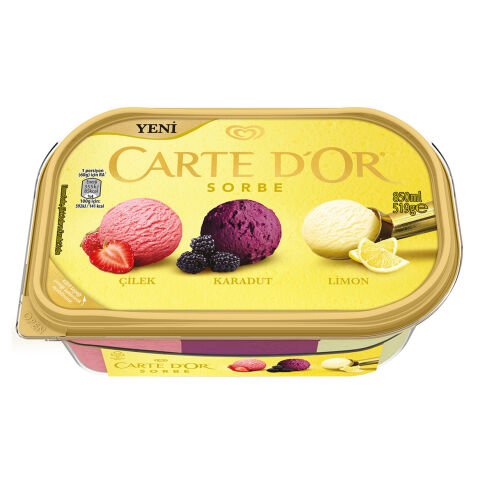 ALGİDA CARTE D'OR CL.850ML CLASSİC SORBE ÇİLEK&KARADUT&LİMON