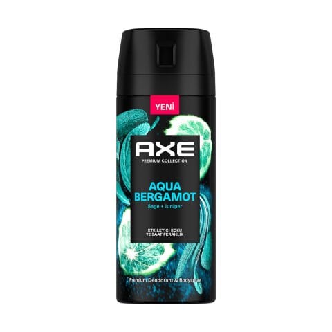 AXE DEO PREMIUM AQUA BERGAMOT 150ML 72SAAT 1*24