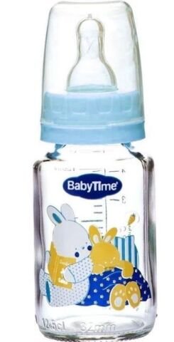BABYTİME BİBERON 1NO 125ML CAM BT074 1*12