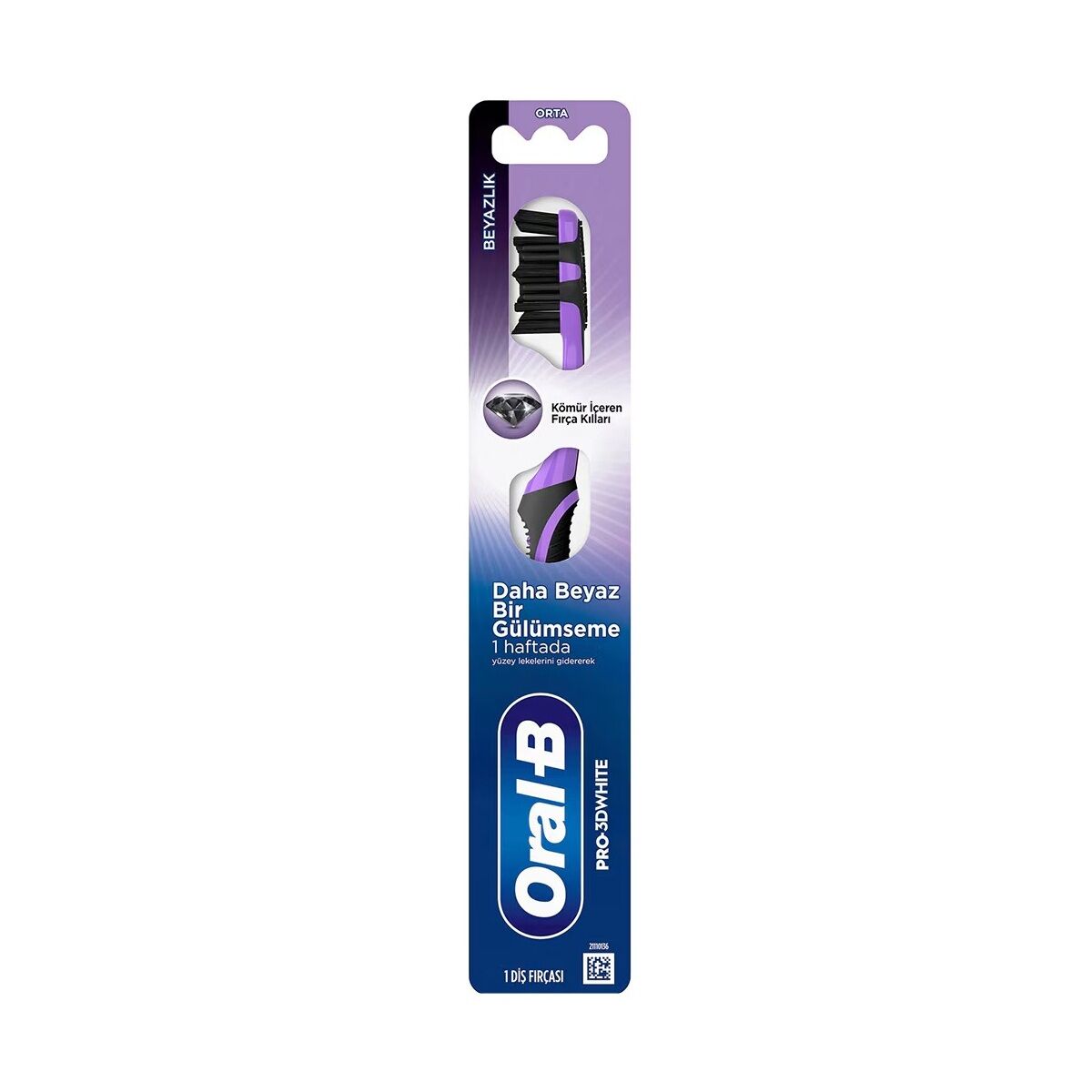 ORAL-B DİŞ FIRÇASI PRO 3D WHITE BEYAZLIK KÖMÜR İÇEREN ORTA 1*12