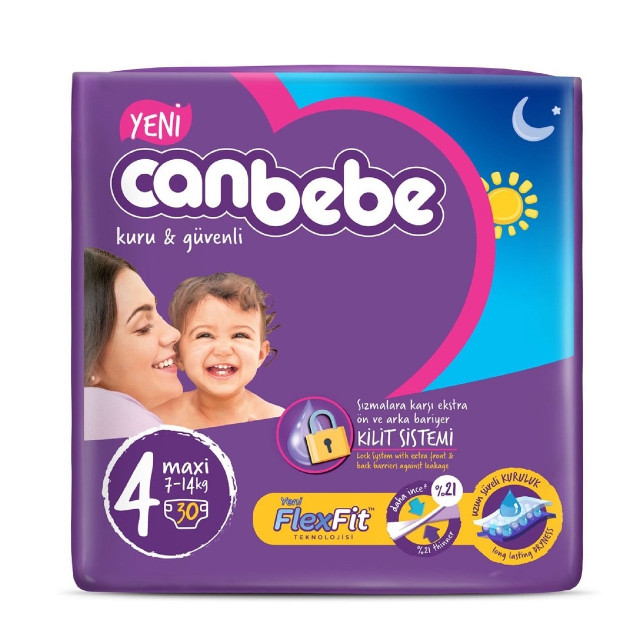 CANBEBE JUMBO 4MAXİ 7-14KG 30'LU 1*4