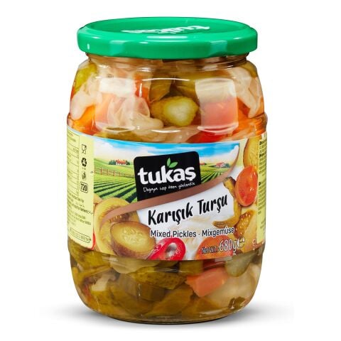 TUKAŞ TURŞU KARIŞIK NET:680G SÜZME:380G CAM 1*12