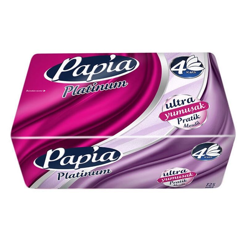 PAPİA MENDİL 125ADET PLATİNUM ULTRA YUMUŞAK 4KATLI 1*18