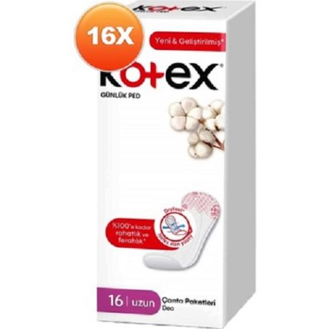 KOTEX GÜNLÜK UZUN DEO 16'LI 1*24