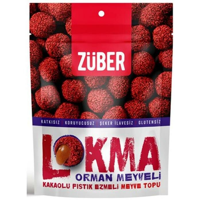 ZÜBER LOKMA MEYVE TOPU 96G ORMAN MEYVELİ 1*12