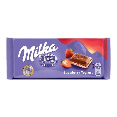 MİLKA ÇİKOLATA 100GR ÇİLEK-YOĞURT DİKDÖRTGEN TABLET 1*22