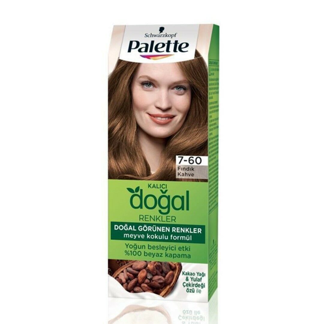 PALETTE DOĞAL RENK 7-60 FINDIK KAHVE YULAF ÇEK.ÖZÜ 1*10