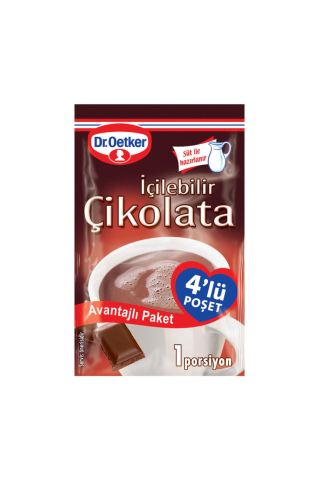 DR.OETKER.İ.İÇİLEBİLİR ÇİKOLATA 4LÜ KUTU 112GR 1*12