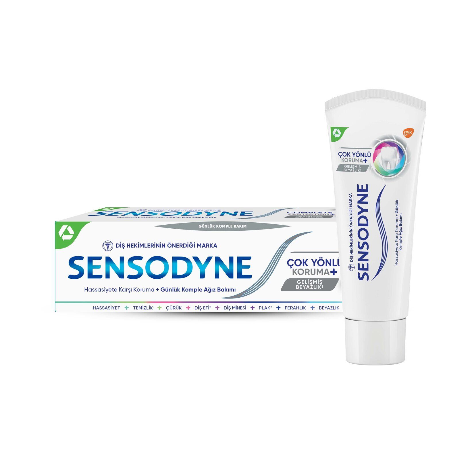 SENSODYNE 75ML ÇOK YÖNLÜ KORUMA+ GELİŞMİŞ BEYAZLIK 1*12