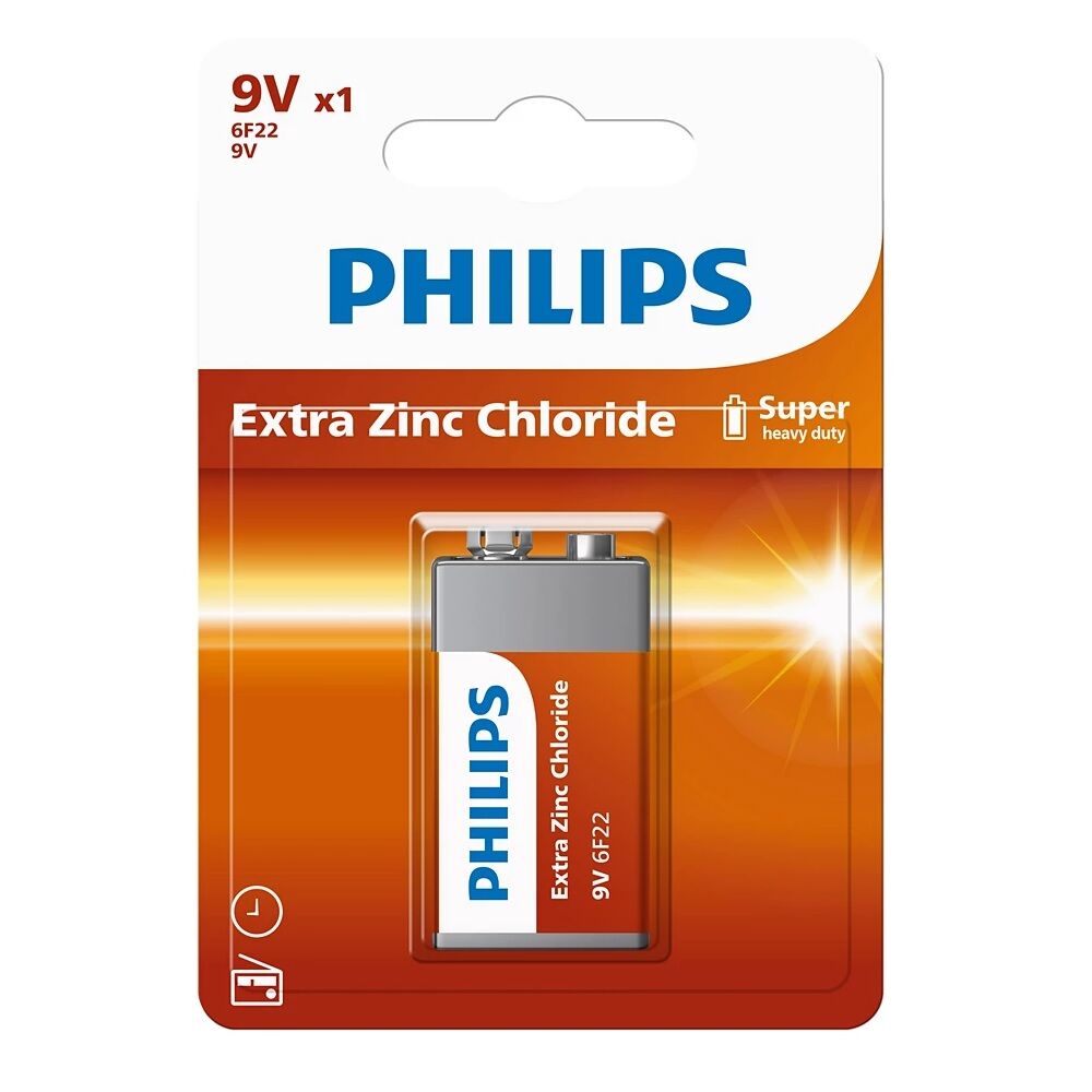 PİL PHILIPS 9V EXTRA ZİNC CHLORİDE 1*12