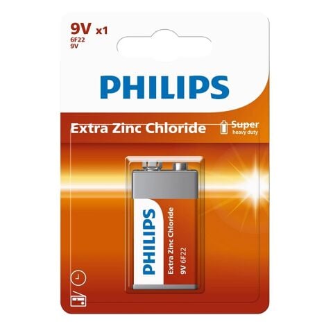 PİL PHILIPS 9V EXTRA ZİNC CHLORİDE 1*12