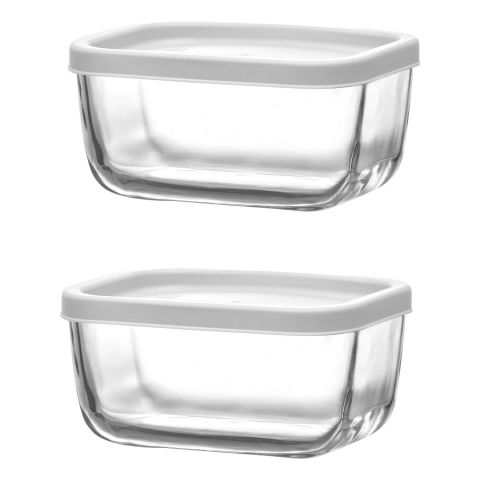 GÜRALLAR LAV SAKLAMA KABI 2'Lİ CUBE BEYAZ KAPAK 405CC CUB235 1*12