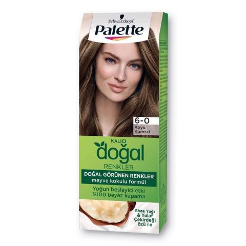 PALETTE DOĞAL RENK 6-0 KOYU KUMRAL SHEA YAĞI& YULAF ÇEK.ÖZÜ 1*10