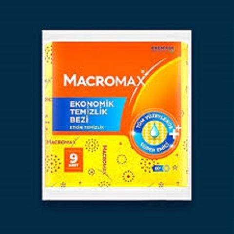 MACROMAX B.TEMİZLİK BEZİ 9LU PAKET 2025130 1*24