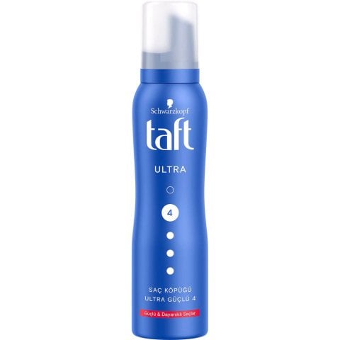 TAFT SAÇ KÖPÜĞÜ ULTRA GÜÇLÜ4 150ML GÜÇLÜ& DAYANIKLI SAÇ 1*6