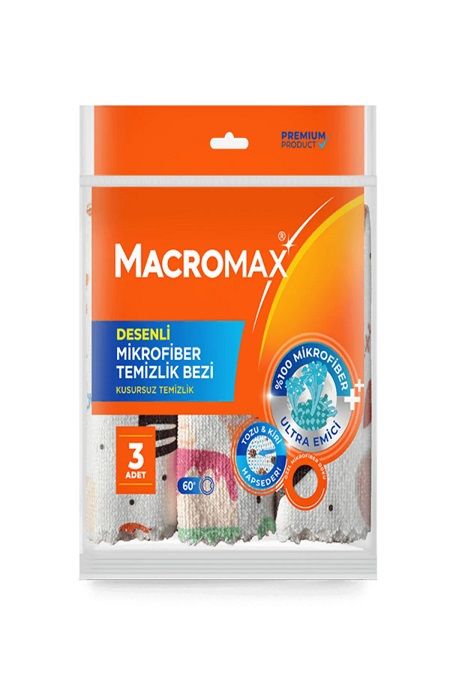 MACROMAX B.M.FİBER DESENLİ TEM.BEZİ 3LÜ 2025120 1*12