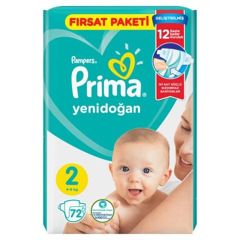 PRİMA FIRSAT PAKETİ 2YENİDOĞAN 72'Lİ 4-8KG 1*2