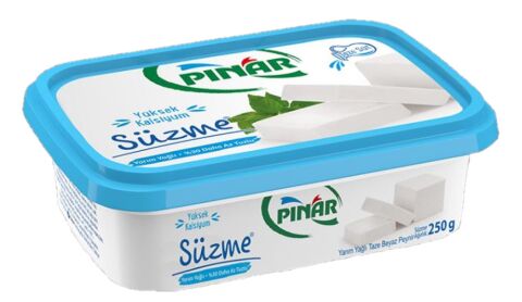 PINAR P.SÜZME PEYNİR %30 AZ TUZLU 250GR 1*8