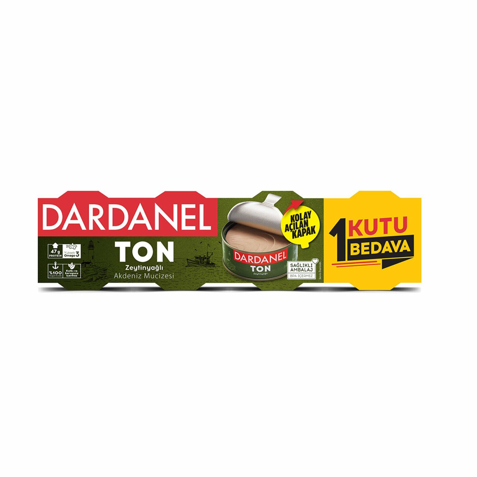DARDANEL TON Z.YAĞLI 4'LÜ 75GX4 1 KUTU BEDAVA 1*16