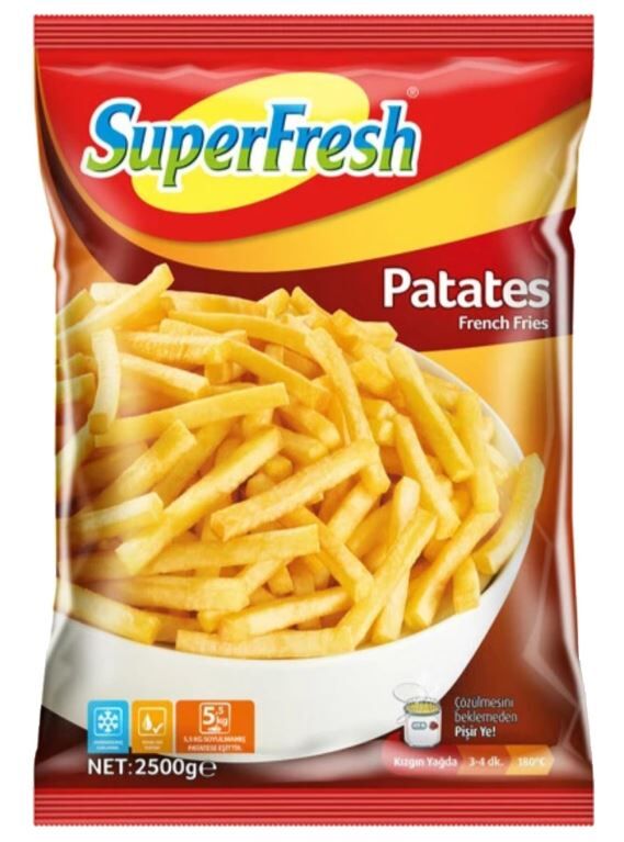 SÜPERFRESH S.PATATES 2.5 KG ÇITIR ÇUBUK 1*5