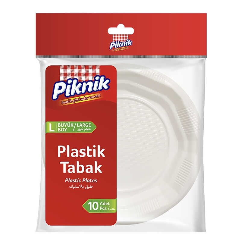 PİKNİK TABAK 10'LU PLASTİK BÜYÜK 1492-P 1*100
