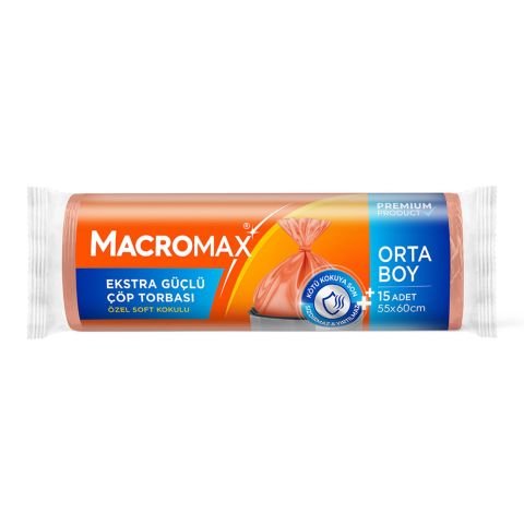 MACROMAX ÇÖP POŞ.BÜZG.ORTA MANOLYA 15Lİ 2025652 1*25