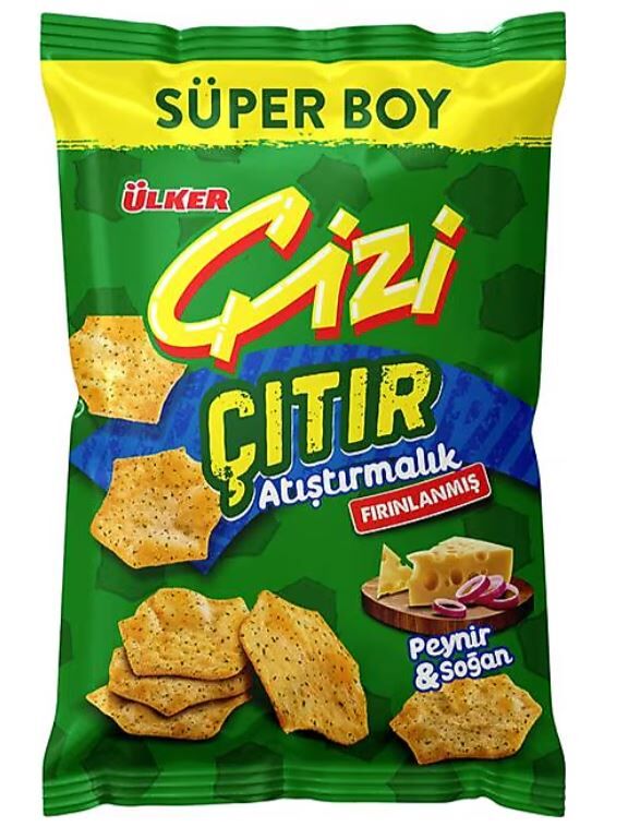 ÜLKER B.KR.ÇİZİ ÇITIR PEYNİR&SOĞAN ATIŞ.120GR 1082-05 1*14