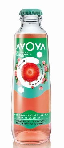 AVOYA MİNERALLİ ÇİLEK&GÜL 200ML CAM 1*24