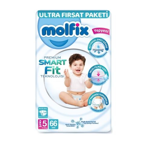 MOLFİX PREMİUM SMART ULTRA FIRSAT 5JUNİOR 11-18KG 66'LI 1*2