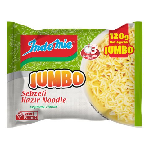 İNDO MİE NOODLE JUMBO SEBZELİ 120GR 1*40