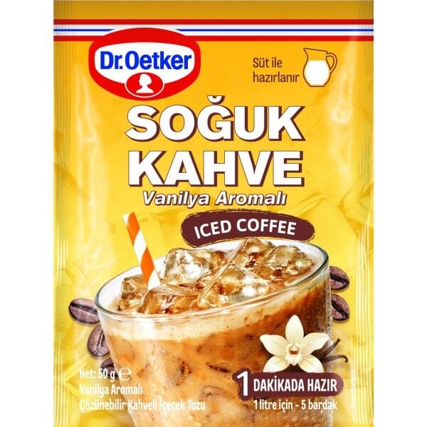 DR.OETKER SOĞUK KAHVE VANİLYA 50G SÜT İLE 1*12