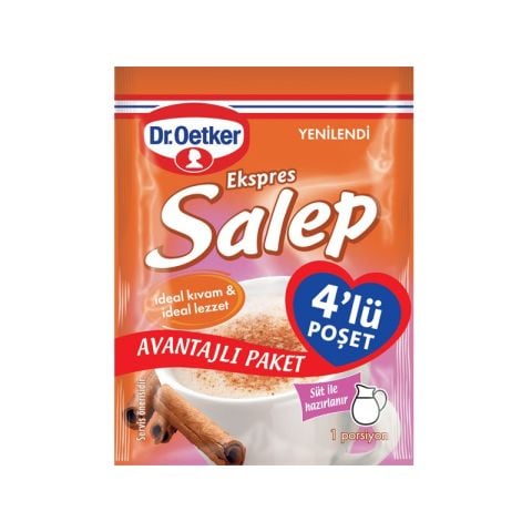 DR.OETKER.İ.SALEP 4AL3ÖDE EKSPRES SÜT İLE 56G ( 4*14G ) 1*6