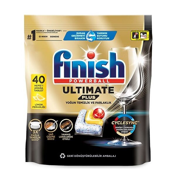 FİNİSH TAB.ULTIMATE PLUS 40'LI LİMON 488G POŞET 1*6