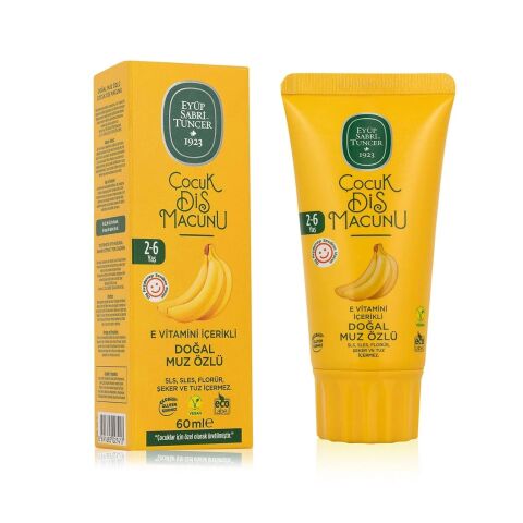 EYÜP S.T.DİŞ MAC.ÇOCUK DOĞAL MUZ ÖZLÜ 60ML 2-6YAŞ 1*12