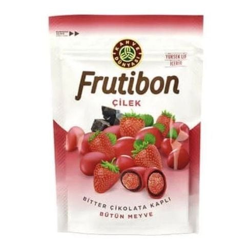 KAHVEDÜNYASI FRUTİBON ÇİLEK BİT.ÇİK.KAPLI 50GR 1*12