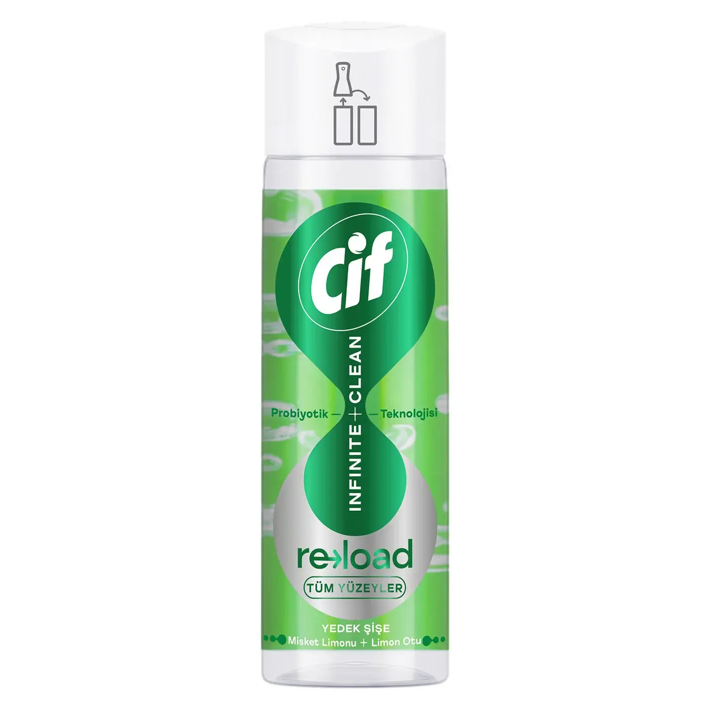 CİF YÜZEY TEMİZLİK YEDEK ŞİŞE 280ML INFINITE+ CLEAN MİSKET LİMONU 1*6