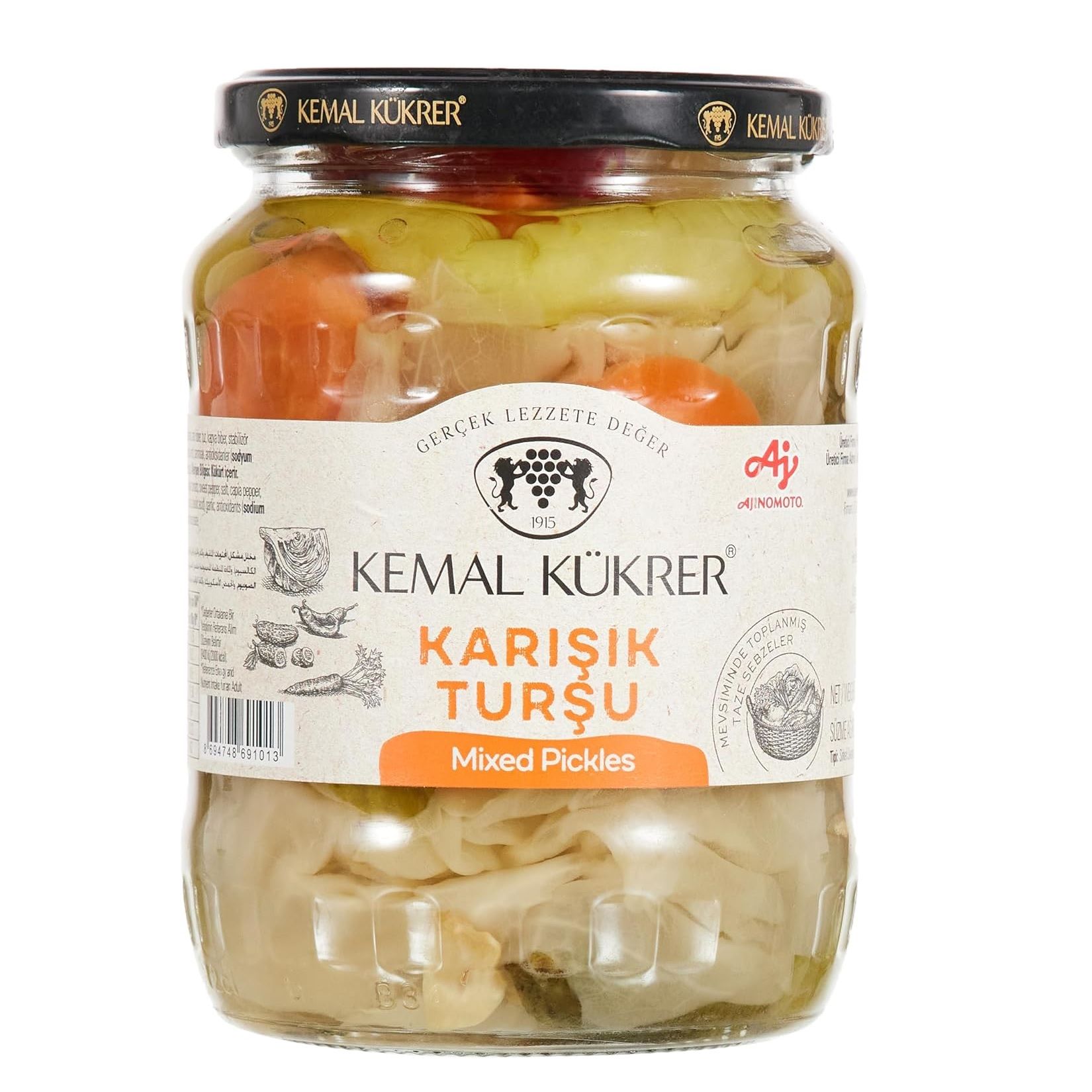 KEMAL KÜKRER T.KARIŞIK TURŞU 680G CAM 1*12
