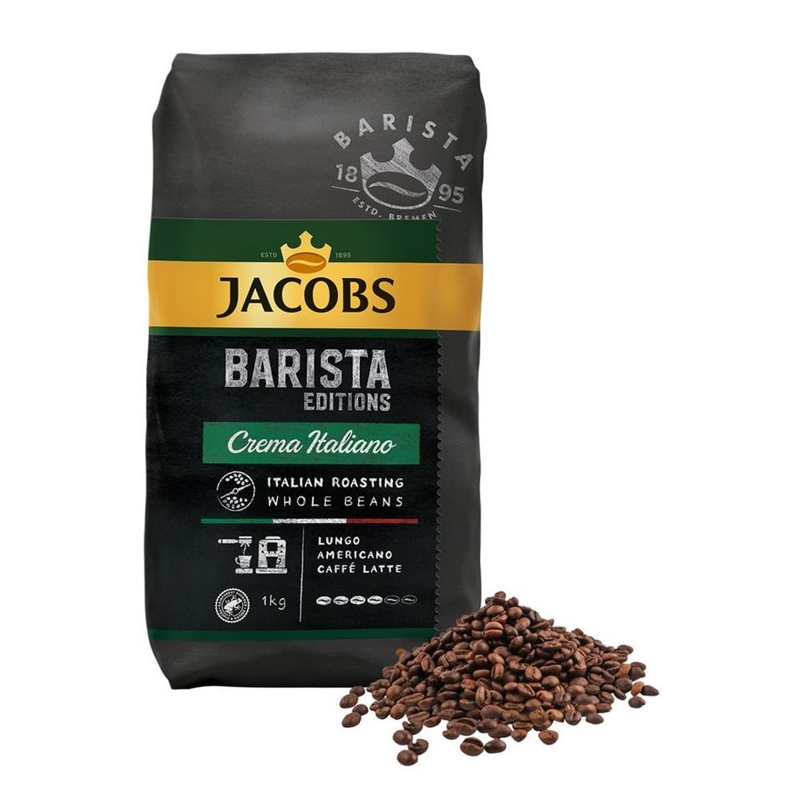 JACOBS BARİSTA 1000G CREMA ITALIANO KAVRULMUŞ KAHVE ÇEKİRDEĞİ 1*4