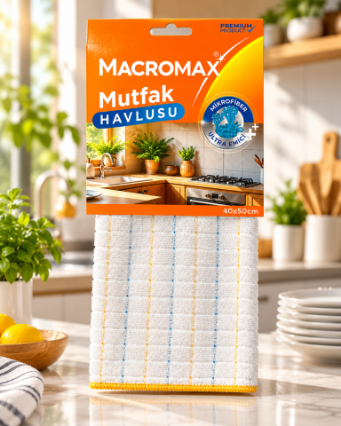 MACROMAX B.M.FİBER MUTFAK HAVLUSU 40*50CM 2025153 1*12