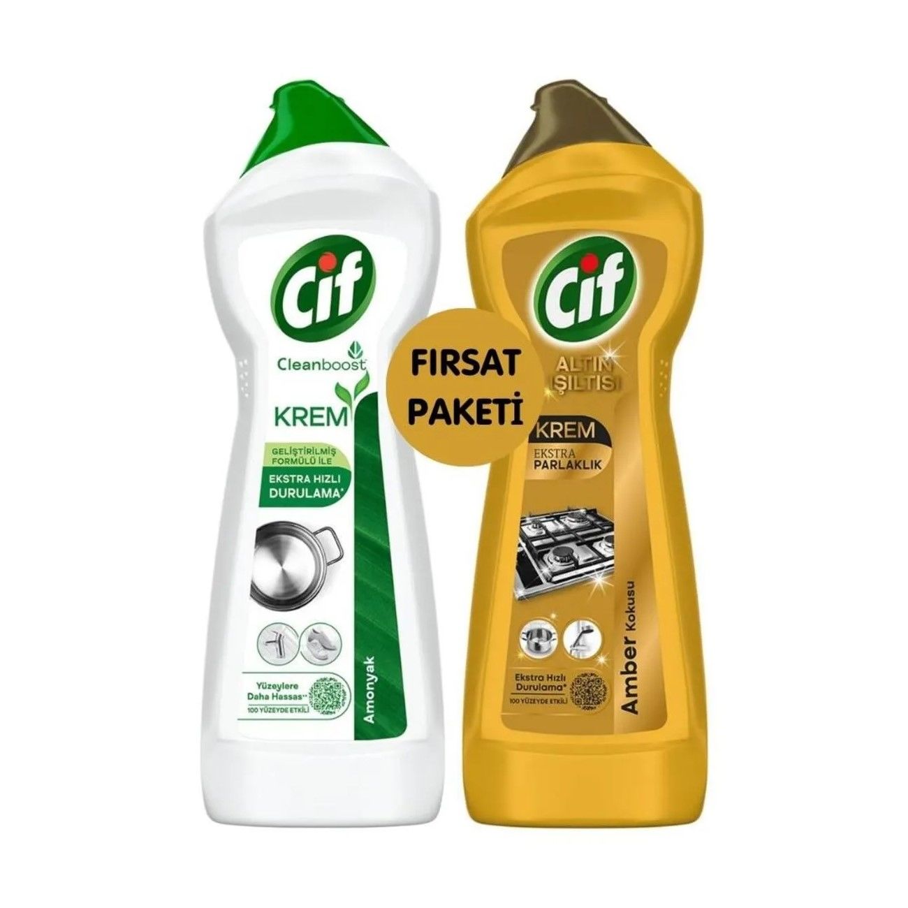 CİF KREM 750ML+750ML GOLD+AMONYAKLI 1*8