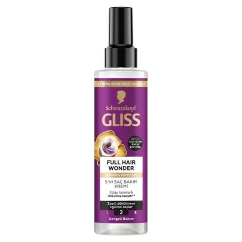 GLISS S.KR.SPR.200ML FULL HAIR WONDER KAFEİN ZAYIF DÖKÜL.EĞİLİMLİ SAÇ 1*6